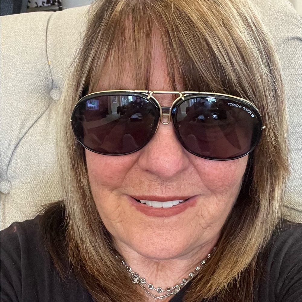 Porsche Design Women's Gold and Black Sunglasses